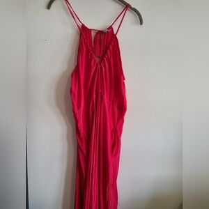 Calypso St. Bart Red Sleeveless Maxi Dress. Size S